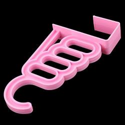 uxcell Plastic Home Room Door Wardrobe Clothes Hanger Towel Scarf Sock Hanging Hook Pink