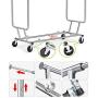 GJH One Garment Rack Commercial Grade Clothes Hanger Rack Collapsible Rolling Double Rail