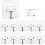 MOPMS Adhesive Hooks Kitchen Wall Hooks Heavy Duty Self Adhesive Hooks Transparent Hooks for Hanging, Command Hooks Heavy Duty for Kitchen, 10 Pack