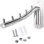 KK5 Wall Mounted Clothes Hanger Rack Clothes Hook Stainless Steel with Swing Arm Holder Clothing Hanging System Closet Storage Organizer Heavy Duty Drying Rack Wall Mount Brushed Finish