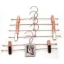 KOOBAY 30Pack 11.8" Gold Copper Finish Metal Stainless Steel Bottom Clips Adjustable Pants Skirt Trousers Clothes Hangers