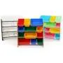 Tot Tutors Kids Toy Storage Organizer with 12 Plastic Bins, Natural/Primary (Primary Collection) Tot Tutors Kids Toy Storage Organizer with 12 Plastic Bins, Natural/Primary (Primary Collection)