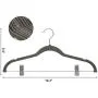 Velvet Skirt Hangers - 10pcs - Velvet Hangers with Clips Ultra Thin Non Slip Velvet Pants Hangers Space Saving Clothes Hanger