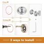 Bathroom Towel Hooks, 4 Pack Coat Hook Round Wall Hooks for Cabinet Closet Door, Heavy Duty Robe Hook, Two Ways to Install (Drill and Adhesive) for Bath Bedroom Kitchen Garage Hotel