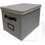 Store N Save Large Foldable Home Storage Boxes Organizer with Lid and Handles ? Decorative Grey/Gray Collapsible Bin Store N Save Large Foldable Home Storage Boxes Organizer with Lid and Handles ? Decorative Grey/Gray Collapsible Bin