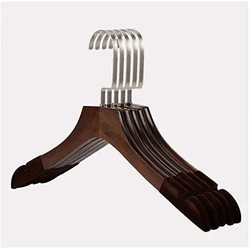 5Pcs Anti-Slip Solid Wood Clothes Hangers with Velvet Flocked, Walnut Non Slip Shirt Coats Shirts Hanger Rack with Notches 1.2cm thickness 5Pcs Anti-Slip Solid Wood Clothes Hangers with Velvet Flocked, Walnut Non Slip Shirt Coats Shirts Hanger Rack with Notches 1.2cm thickness