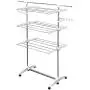 Stainless Drying Clothes Rack - Portable Rolling Drying Rack for Laundry Baby Clothes Drying Hangers Rack , Stainless  Drying Racks for Laundry, 3 Tier Drying Racks for Laundry by KP Solutions