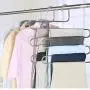 Dvicommedy 5 Layers S Shape Multifunctional Clothes Hangers Pants Storage Hangers Cloth Rack Multilayer Storage Cloth Hanger
