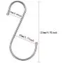 Anmas 10pcs X-Large S Shaped Utility Hooks 4.92 inch (125mm) Stainless Steel Metal Hangers Hanging Hooks Universal for Clothes Coat Bags Towels Kitchen, Work Shop, Bathroom, Garden