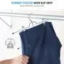 Zober Space Saving 4 Tier Skirt Hanger with Adjustable Clips (3 Pack) 4-on-1 Hanger, GAIN 50% More Space, Reliable Non Slip Grip, Durable Metal Pants Hanger Great for Slack, Trouser, Jeans, Towels Etc