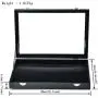 Wuligirl 20 Hooks Necklace Tray Storage Boxes Jewelry Display Stackable Glass Top Lockable Black Velvet Boxes(Necklace Box)