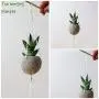 Hanging planter/Macrame plant hanger/Beige Felt planter/air plant vase/modern home decor/CHOOSE YOUR COLOR