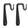 Set of 2 Wall Mounted Hand Forged Straight Wrought Iron Hanging Coat Hook Hanger Rustic Vintage Style Bracket Set of 2 Wall Mounted Hand Forged Straight Wrought Iron Hanging Coat Hook Hanger Rustic Vintage Style Bracket