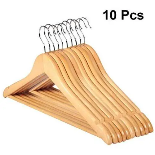 10pcs Solid Wood Hanger Non-Slip Hangers Clothes Hangers Shirts Sweaters Dress Hanger Drying Rack for Home 10pcs Solid Wood Hanger Non-Slip Hangers Clothes Hangers Shirts Sweaters Dress Hanger Drying Rack for Home