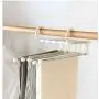 5pcs Random Color Portable 5-in-1 Clothes Hanger Clothing Organizer Multi-Function Stainless Steel Pants Hanger Holder Rack Hangers for Clothes 5pcs Random Color Portable 5-in-1 Clothes Hanger Clothing Organizer Multi-Function Stainless Steel Pants Hanger Holder Rack Hangers for Clothes