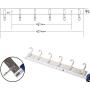 WEBI Heavy Duty SUS 304 Coat Rack Towel Hook Hanger Rail Bar, 6 Hooks, for Bedroom, Bathroom, Foyer, Hallway, Entryway, Great Home, Office Storage & Organization, Brushed Finish, 2 Packs,J-CF06-2