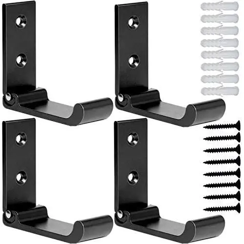 Folding Coat Hooks, 4 Pcs Black Wall Hooks for Hanging Coat Hooks Hardware No Rust Heavy Duty Aluminum Alloy Hooks Wall Mounted with Screws And Anchor for Keys, Towel, Hat, Bags Folding Coat Hooks, 4 Pcs Black Wall Hooks for Hanging Coat Hooks Hardware No Rust Heavy Duty Aluminum Alloy Hooks Wall Mounted with Screws And Anchor for Keys, Towel, Hat, Bags