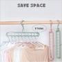 Icseio Space Saving Hangers 6Pack, Clothes Grouper, Multifunctional Closet Organizer (Green)