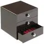 iDesign Plastic 3-Drawer Jewelry Box, Compact Storage Organization Drawers Set for Cosmetics, Dental Supplies, Hair Care, Bathroom, Office, Dorm, Desk, Countertop, 6.5" x 7" x 6.5", Bronze iDesign Plastic 3-Drawer Jewelry Box, Compact Storage Organization Drawers Set for Cosmetics, Dental Supplies, Hair Care, Bathroom, Office, Dorm, Desk, Countertop, 6.5" x 7" x 6.5", Bronze