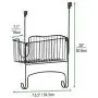 mDesign Metal Over Door Ironing Board Holder with Large Storage Basket - Holds Iron, Board, Spray Bottles, Starch, Fabric Refresher - for Laundry, Utility Room, Garage - Matte Black mDesign Metal Over Door Ironing Board Holder with Large Storage Basket - Holds Iron, Board, Spray Bottles, Starch, Fabric Refresher - for Laundry, Utility Room, Garage - Matte Black