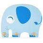 Imagination Generation Wooden Elephant Kids Clothing Rack ? Natural Wood Wall Mount Plaque for Childrens Clothes & Coat Hanger, Baby Room & Nursery Decor