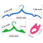 10pcs Portable Clothes Hanger Foldable Clothes Drying Rack for Travel Random Color