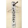 Industrial Pipe Laundry Room Sign Doubles As Clothes Hanger or Drying Rack, 6 inches x 35 inches