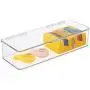 mDesign Wide Plastic Stackable Home, Office Supplies Storage Organizer Boxes with Attached Hinged Lid - Holder Bin for Note Pads, Gel Pens, Staples, Dry Erase Markers, Tape - 3" High, 8 Pack - Clear mDesign Wide Plastic Stackable Home, Office Supplies Storage Organizer Boxes with Attached Hinged Lid - Holder Bin for Note Pads, Gel Pens, Staples, Dry Erase Markers, Tape - 3" High, 8 Pack - Clear