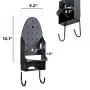 Ironing Board Holder Wall Mount with Heat Resistant Iron Rest for Max 4.2 inch Width Iron, Perfect for Small Dry Iron Travel Size and Older Model, Great for Hanging T-Leg Iron Board on Laundry Room