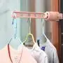 TOPFEEL Creative Portable Clothes Drying Rack Travel Indoor Storage Hook Hanger Non-Slip Balcony Window Frame Door Clothes Hanger with 5 Holes (Multi-Color)