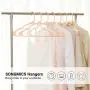 SONGMICS 50-Pack Clothing Hangers, Durable and Slim, Space Saving, Strong Heavy-Duty Plastic, Notched, Standard Tubular Hangers for Coats, Adults, 16.3 Inches Long, Light Pink UCRP03PK50 SONGMICS 50-Pack Clothing Hangers, Durable and Slim, Space Saving, Strong Heavy-Duty Plastic, Notched, Standard Tubular Hangers for Coats, Adults, 16.3 Inches Long, Light Pink UCRP03PK50