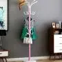 ZXUE Hanger Floor Bedroom Coat Single Rack Household Clothes Rack Single Single Pole Hanger Multi-Function Shelf (Color : E)