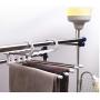 5pcs Random Color 5 in 1 Multi-Function Home Hanger Stainless Steel Plastic Clothes Hanger Rack