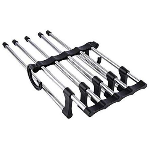 5pcs Versatile Rack Trouser Clothes Drying Rack Extension Multifunctional Hanger Durable Closet Space Saver Metal Rod Adjustable 5pcs Versatile Rack Trouser Clothes Drying Rack Extension Multifunctional Hanger Durable Closet Space Saver Metal Rod Adjustable