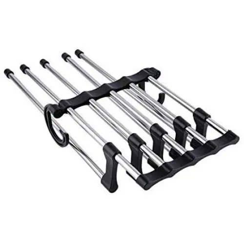 5pcs Versatile Rack Trouser Clothes Drying Rack Extension Multifunctional Hanger Durable Closet Space Saver Metal Rod Adjustable 5pcs Versatile Rack Trouser Clothes Drying Rack Extension Multifunctional Hanger Durable Closet Space Saver Metal Rod Adjustable