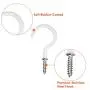 Paxcoo Ceiling Hooks, 25Pcs Cup Screw Hook Holders for Hanging, Screw in Mug Hooks with 25 Pcs Plastic Drywall Anchors for Plant Hangers and Cups