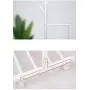 XM ZfgG 3 in 1 Coat Rack Clothes Stand Hat Handbag Hanger Hall Hanging Rod Tree Branches with 5 Hooks and Storage Shelf Universal Wheel Movable (Color : Beige)