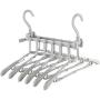 EvaroFly Portable Multipurpose Magic Folding Hanger, Anti-skidding Storage Clothes Hanger, Household Travel Camping -Gray-a 2 Pcs