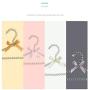 SAASNY Standard Hangers,Children Kids Pearl Beaded Bowknot Clothes Hangers with Trouser Bar Hangers,（Pack of 25） Pink Ideal for Home and Shops