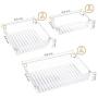 Kootek Desk Drawer Organizer Trays with 3-Size Drawer Dividers 12 Organizers Bins Customize Layout Storage Boxes for Bedroom Dresser Bathroom Kitchen Office (2 Sets)