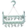 3pcs Random Color Socks Bras Underwear Drying RackPlastic Folding Clothes Hanger Towels 32 Clips Space Saving Closet Organizer Tools Decoration