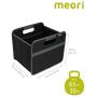 meori A100025 Classic Collection Small Foldable Storage Box, 15 Liter / 4 Gallon, in Lava Black To Organize and Carry Up To 65lbs