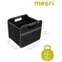meori A100025 Classic Collection Small Foldable Storage Box, 15 Liter / 4 Gallon, in Lava Black To Organize and Carry Up To 65lbs