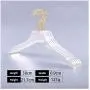 Yijiang Beautiful and Lightweight 10 Pcs Clear Acrylic Hanger Crystal Clothes Hanger with Gold Hook, Transparent Shirts Dress Hanger with Notches for Lady Kids