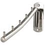 JTKDL Premium-Grade 304 Stainless Steel Clothes Hanger with Swing Arm Holder Clothing Hanging System Closet Organize Wall Mount Clothes Rack