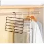 Save Space Cabinet Pants tie Scarf Storage Rack Folding Magic Hangers for Clothes Outdoor Closet 5pcs Random Color