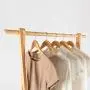 WYQSZ Coat Rack - Solid Wood Coat Rack Floor Bedroom Living Room Hanger Simple Folding Wooden Clothes Rack - Coat Rack 8563 (Size : S)