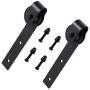 ZEKOO Rustic 8 FT by Pass Modern Barn Door Hardware Hanger Sliding Steel Rail for Double Wooden Doors Parts ZEKOO Rustic 8 FT by Pass Modern Barn Door Hardware Hanger Sliding Steel Rail for Double Wooden Doors Parts