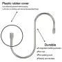 WOVTE 20 Pack Heavy-Duty Stainless Steel S Shaped Hooks Kitchen S Type Hooks Hangers for Pans Pots Utensils Clothes Bags Towels Plants WOVTE 20 Pack Heavy-Duty Stainless Steel S Shaped Hooks Kitchen S Type Hooks Hangers for Pans Pots Utensils Clothes Bags Towels Plants