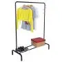 Pratcgoods Modern Simple Style Vertical Hangers Full Metal Freestanding Hanger Bedroom Clothes Rack with Rod Storage Shelf Pratcgoods Modern Simple Style Vertical Hangers Full Metal Freestanding Hanger Bedroom Clothes Rack with Rod Storage Shelf